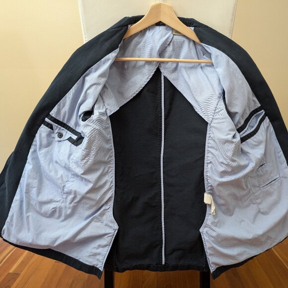 LL Bean Navy Blazer Suit Jacket Sports Jacket Men 38R - Picture 3 of 5